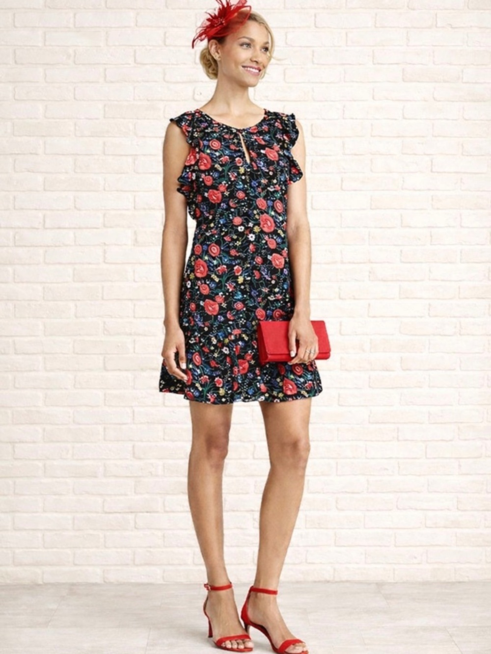 JCREW roses floral dress